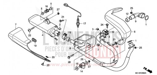EXHAUST MUFFLER NSA700A8 de 2008
